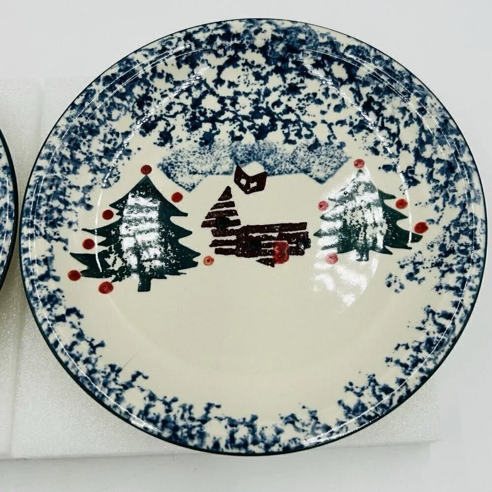 Folk Craft CABIN IN THE SNOW 7 5/8